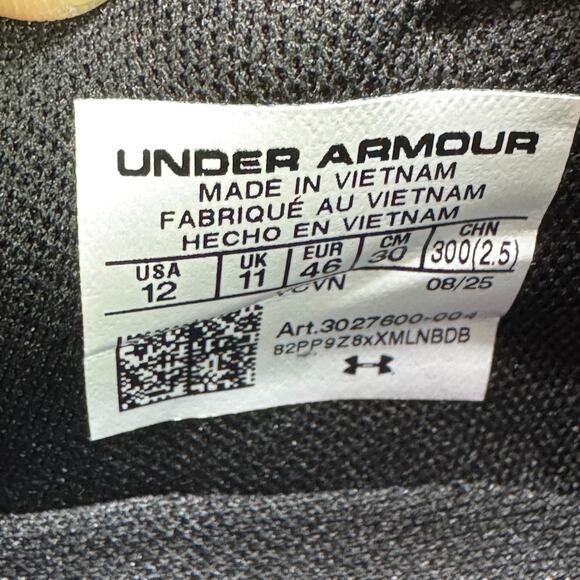 Under Armour Project‎ Rock 7 Mens Size 12 Shoes Black White Racer Red Training main image 5